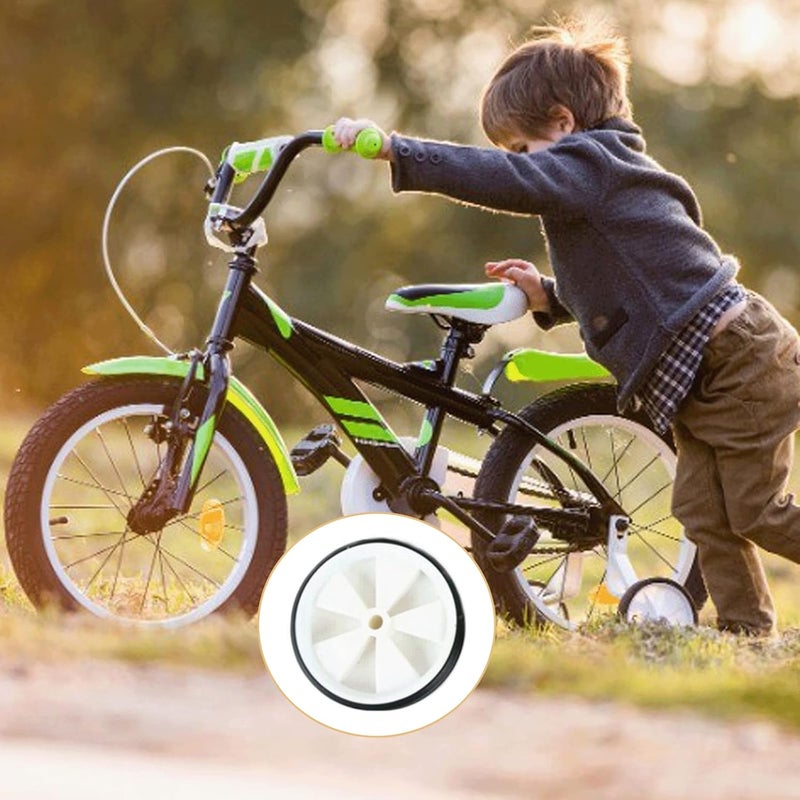 Ragyzity Bicycle Training Wheels for Kids, 1 Pair Bike Assist Wheel Balance Stabilisers Training Tool, Kids Bike Stabiliser Cycling Support Wheel Repair, Balance Stabilisers Training Tool(White) - Image 4